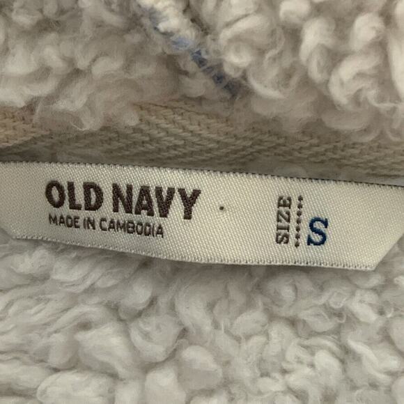 OLD NAVY Vest Womens Size Small Sherpa Lined Fleece Zipper Pocket Hooded Jacket - Picture 7 of 8